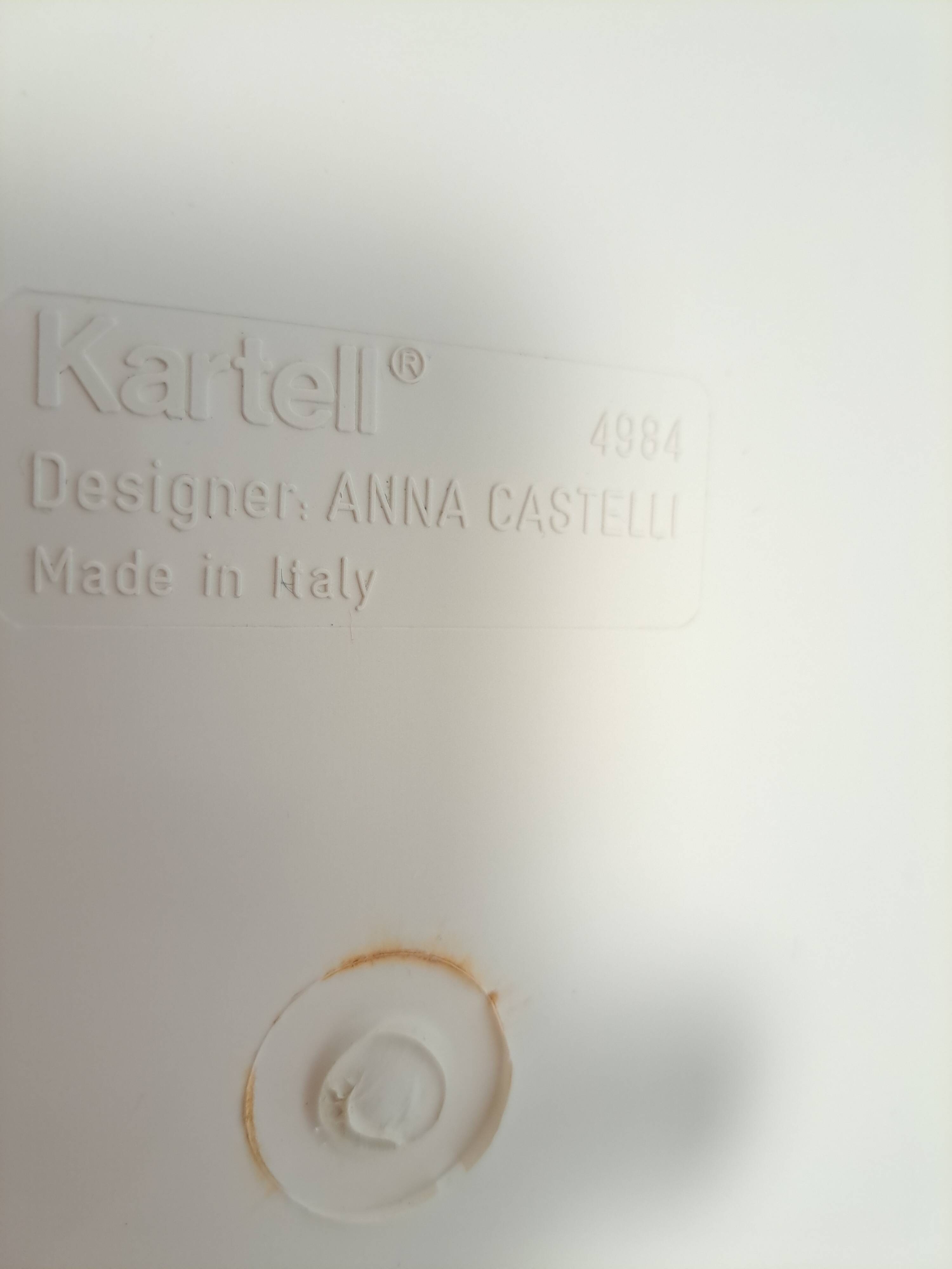 Kunststof design opbergmand wasmand Kartell, Anna Castelli Italy