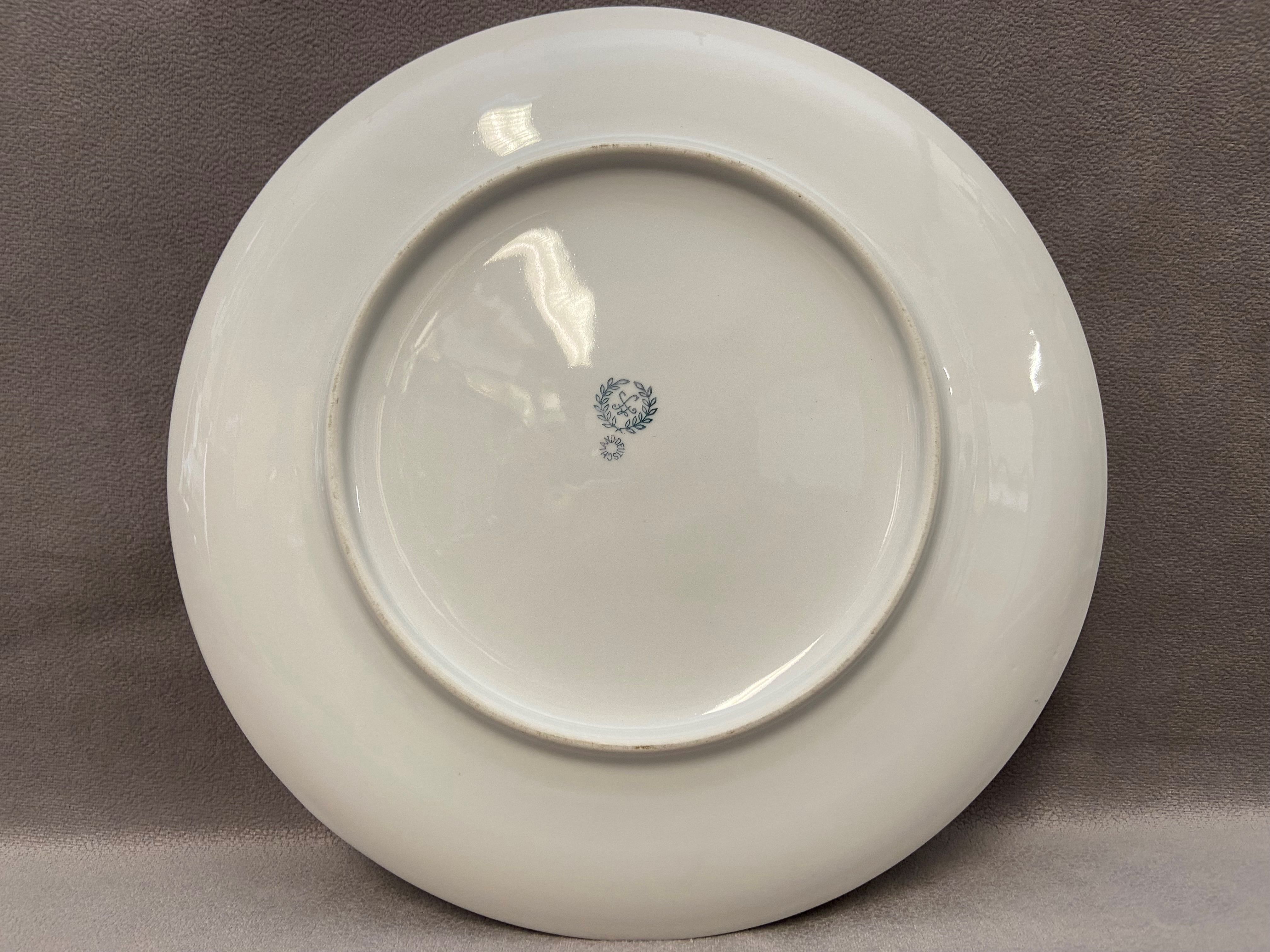 Assiette decorative porcelaine collection made in germany scene antique art déco