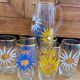 Service à eau ou orangeade vintage 6 verres et carafe