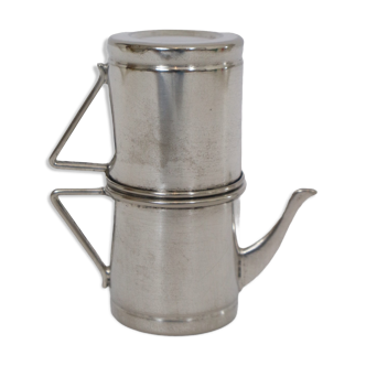 Vintage silver salter, miniature neapolitan moka shape.