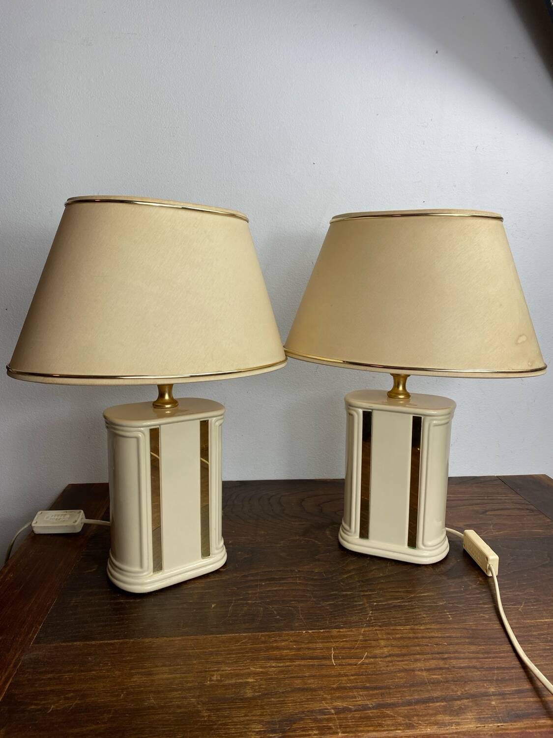 Paire de lampes, Robert de Schuytener années 70