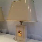 Pair of lamps decorated with golden turtles