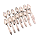 Series of 14 Art Deco dessert spoons, silver metal