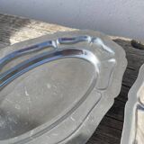 Set of 3 stainless steel dishes / small vintage dishes