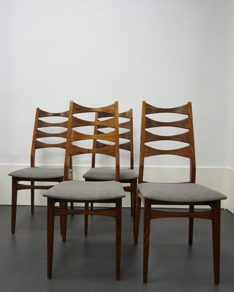 Ensemble de 4 chaises danoises années 60
