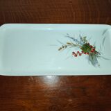Plat à cake émaillé en porcelaine de Limoges Ternet
