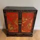 Lacquered Cabinet with Chinese Decorations, France, Art Deco, circa 1940