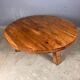 Table basse en chêne brutaliste à trois pieds