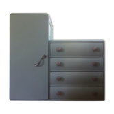 Asymmetric cabinet art deco