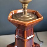 Vintage brown ceramic lamp base