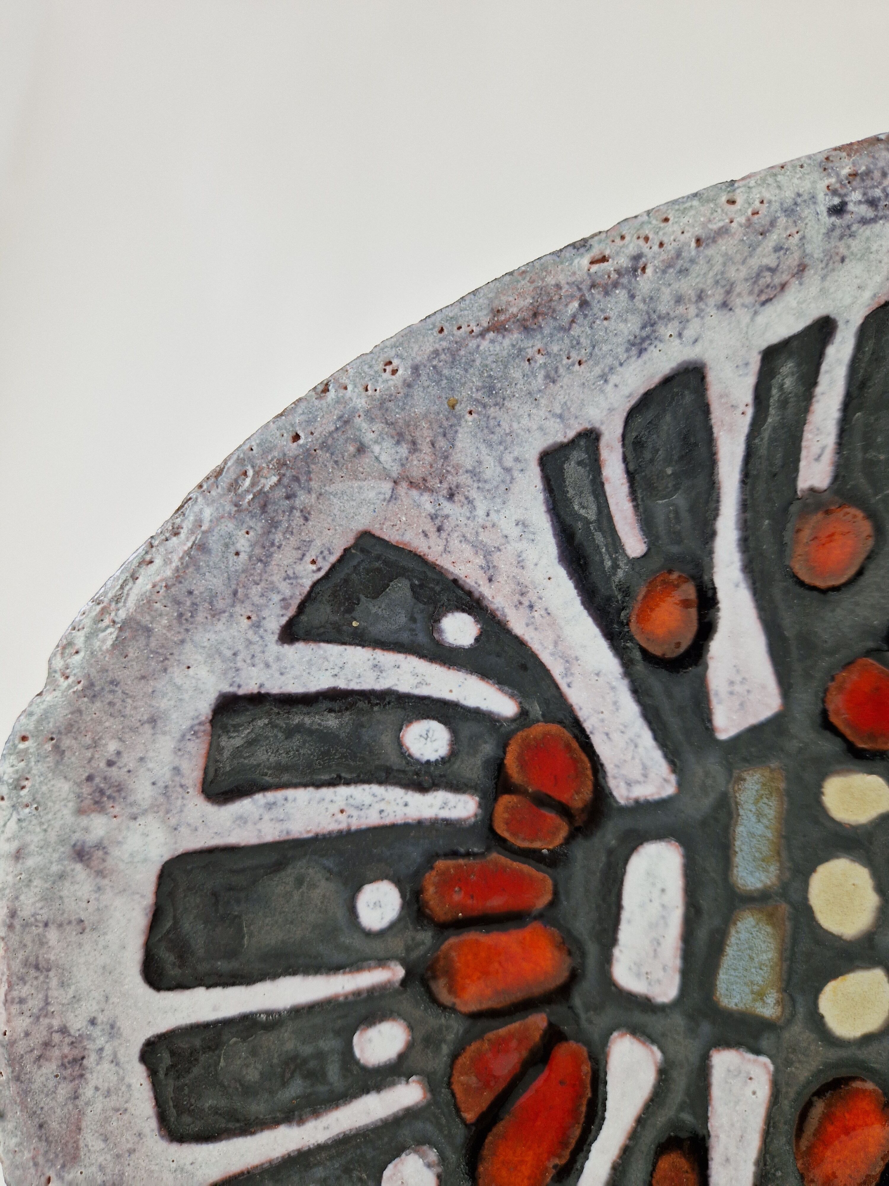 Oblong ceramic cut by perignem circa 1960