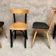 Serie de 4 anciennes chaises bistrot en bois