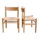 Set of 2 Hans J. Wegner CH36 dining chairs for Carl Hansen & Søn in solid oak