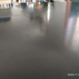 Tripod table in black formica and oak