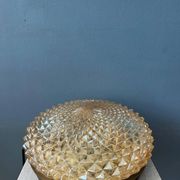 Mid-Century recessed ceiling light in crystal glass