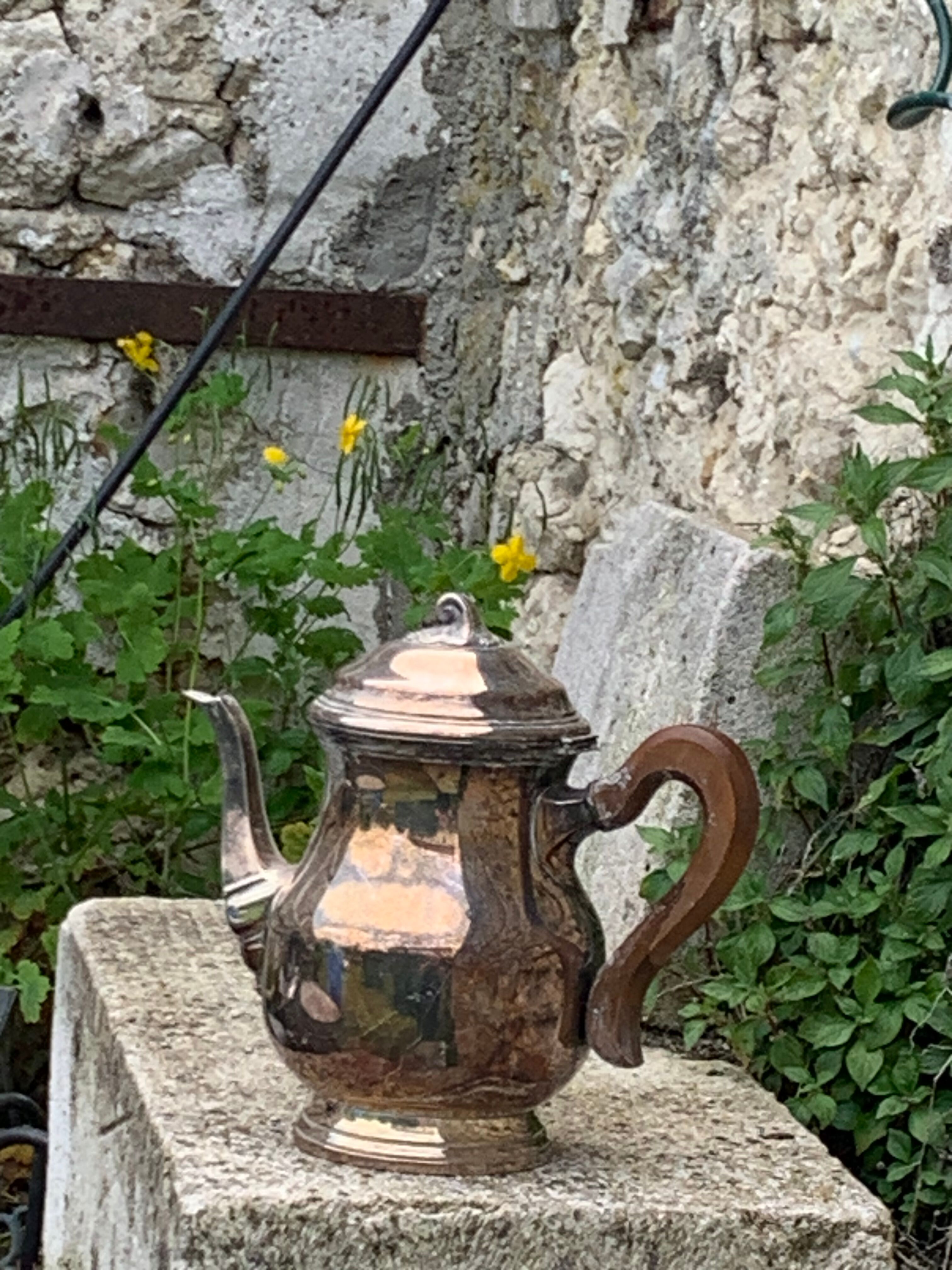 Coffee set in silver metal Orbrille hallmark