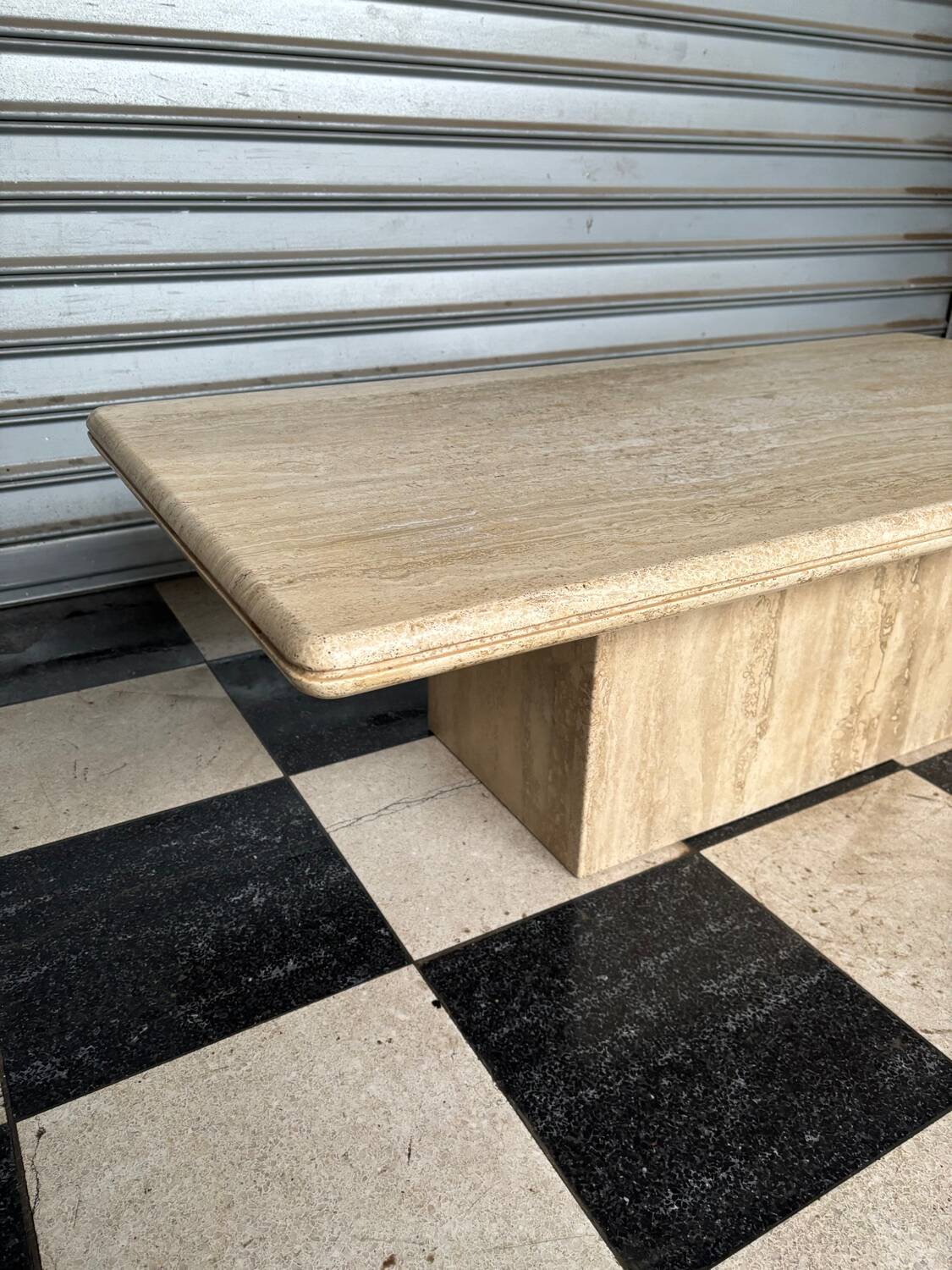 Vintage travertine coffee table