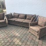 3-seater sofa and 2 armchairs set Maison Jansen 1960