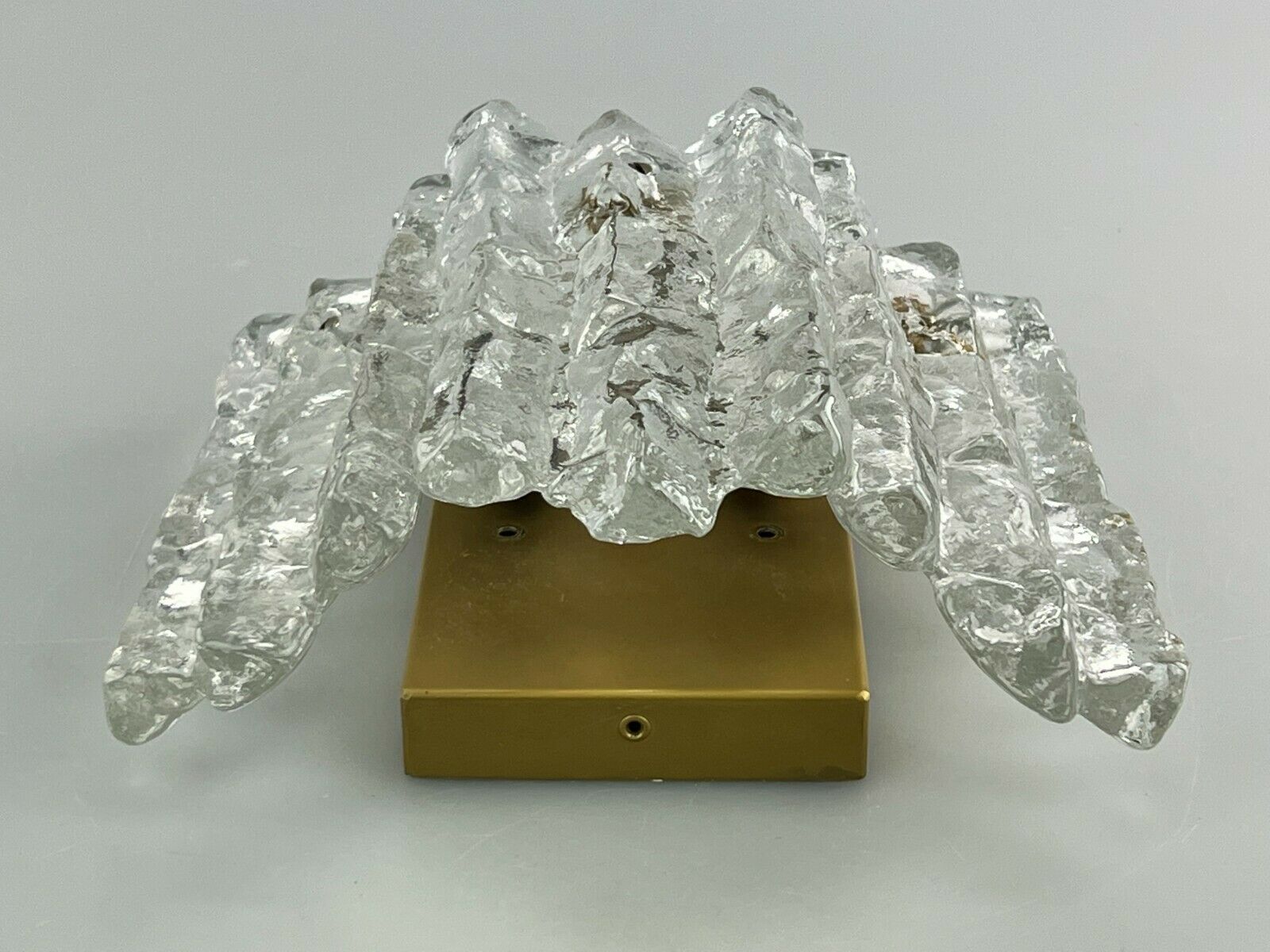 60s 70s lamp light wall lamp Kalmar Franken KG Ice Glass Design 60s