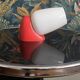 Paire d'appliques vintages plastique et verre en opaline blanc