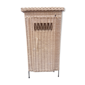Armoire vintage années 50 en rotin