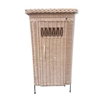 Vintage 50s rattan cabinet