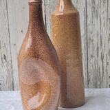 Two bottles glazed terracotta sculpture