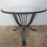 Table low wrought iron era art deco 1930/40