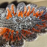 Large Vallauris leaf cutter in fat lava