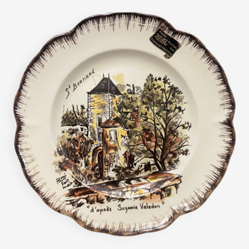 Ancienne assiette décorative ceramique d'art almi saint bernard suzanne valadon