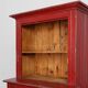 French 19th Century Red‑Painted Stepback Cupboard in Pine