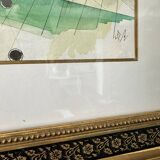 Abstract watercolor frame