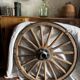 Roue de charrette bois et fonte