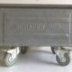 Metal storage box, Schafer Kasten, on wheels
