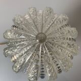 Ancienne lampe de table en laiton et globe bulle