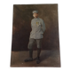 French soldier posing before the battle at Verdun. Oil on canvas. 1917