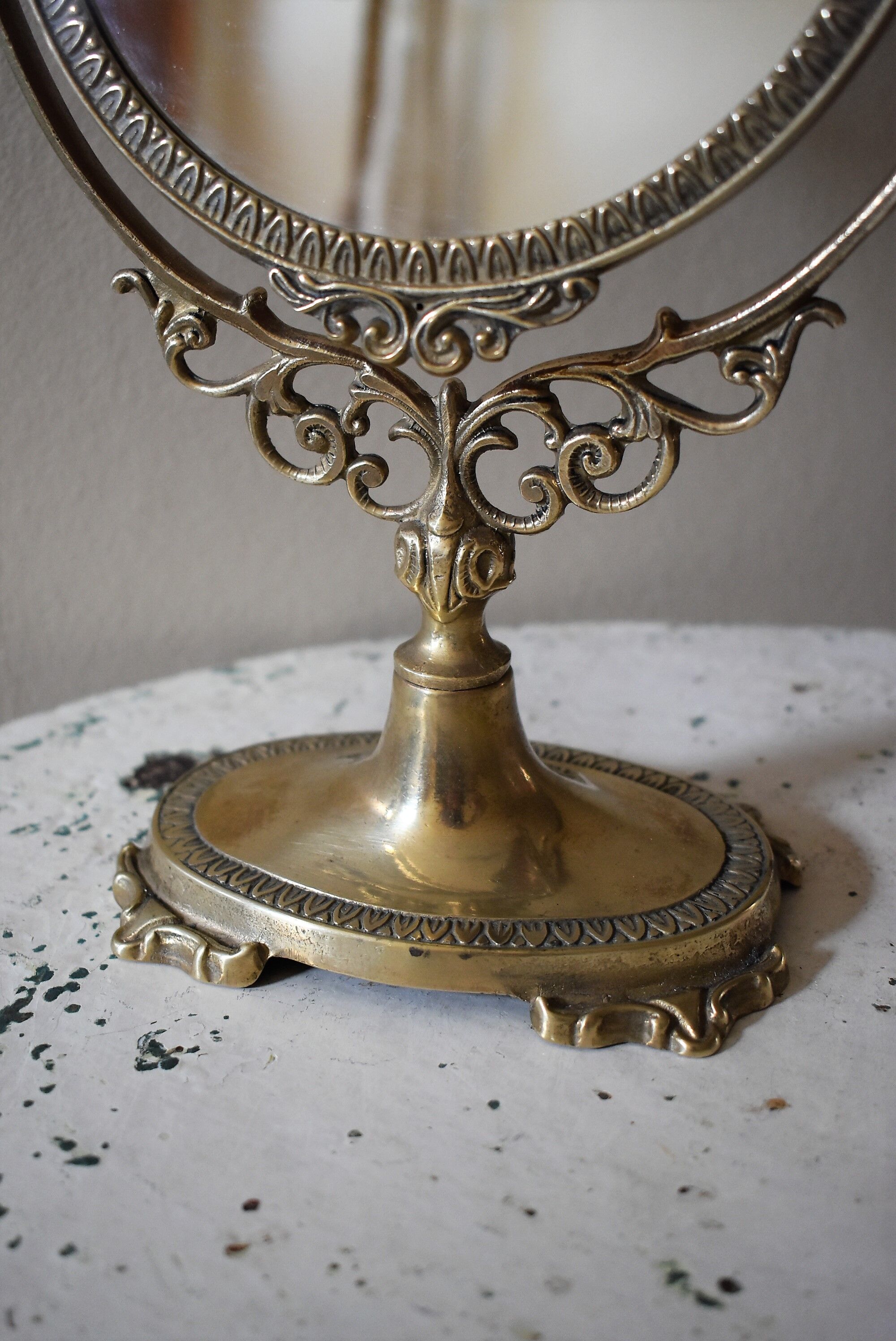 Psyche brass mirror 28x38cm