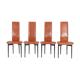 Fasem dinner chairs S44 in cognac red leather, 1990's