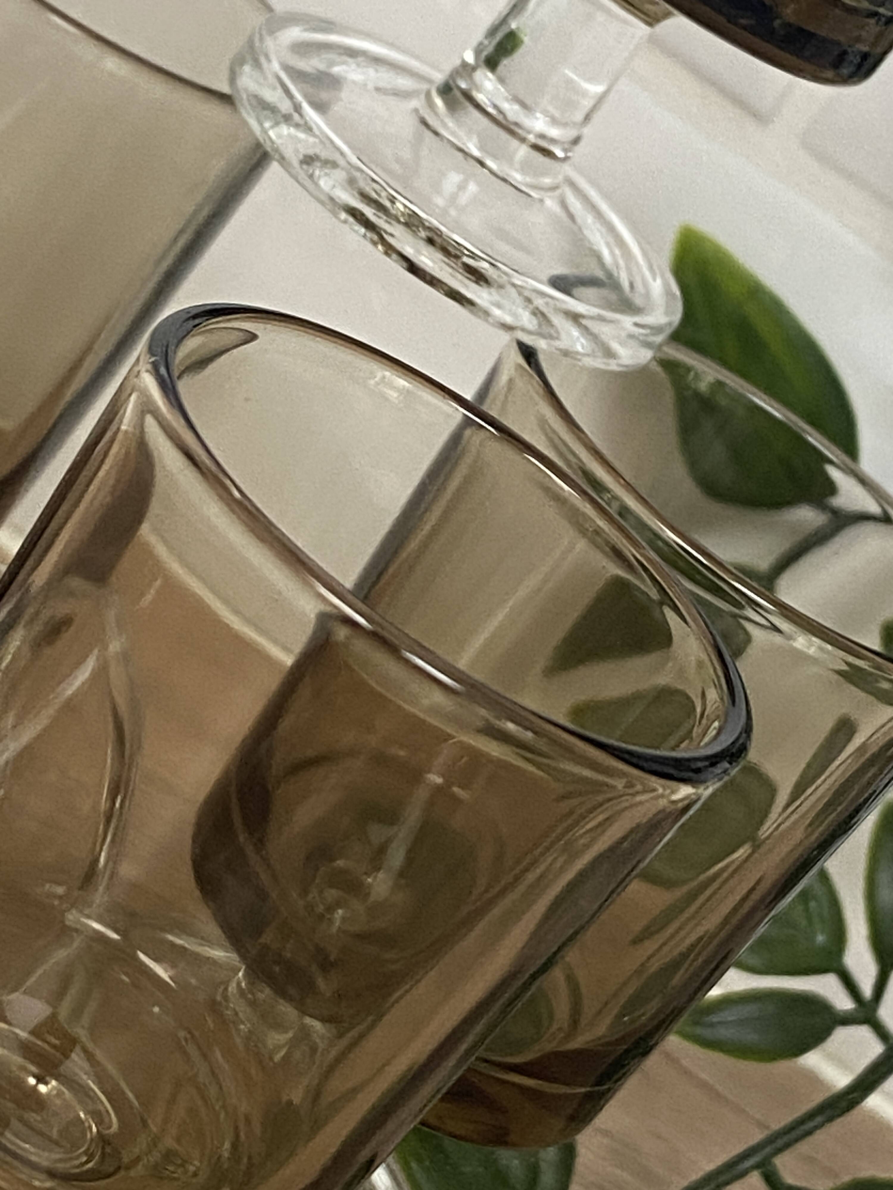 Set of 5 Luminarc Sweden smoked liqueur glasses