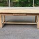 Large extendable farmhouse dining table stripped in solid oak 200-300cm