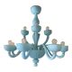 Contemporary Matte Light-Blue Murano Glass Chandelier