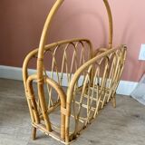 Rattan magazine holders