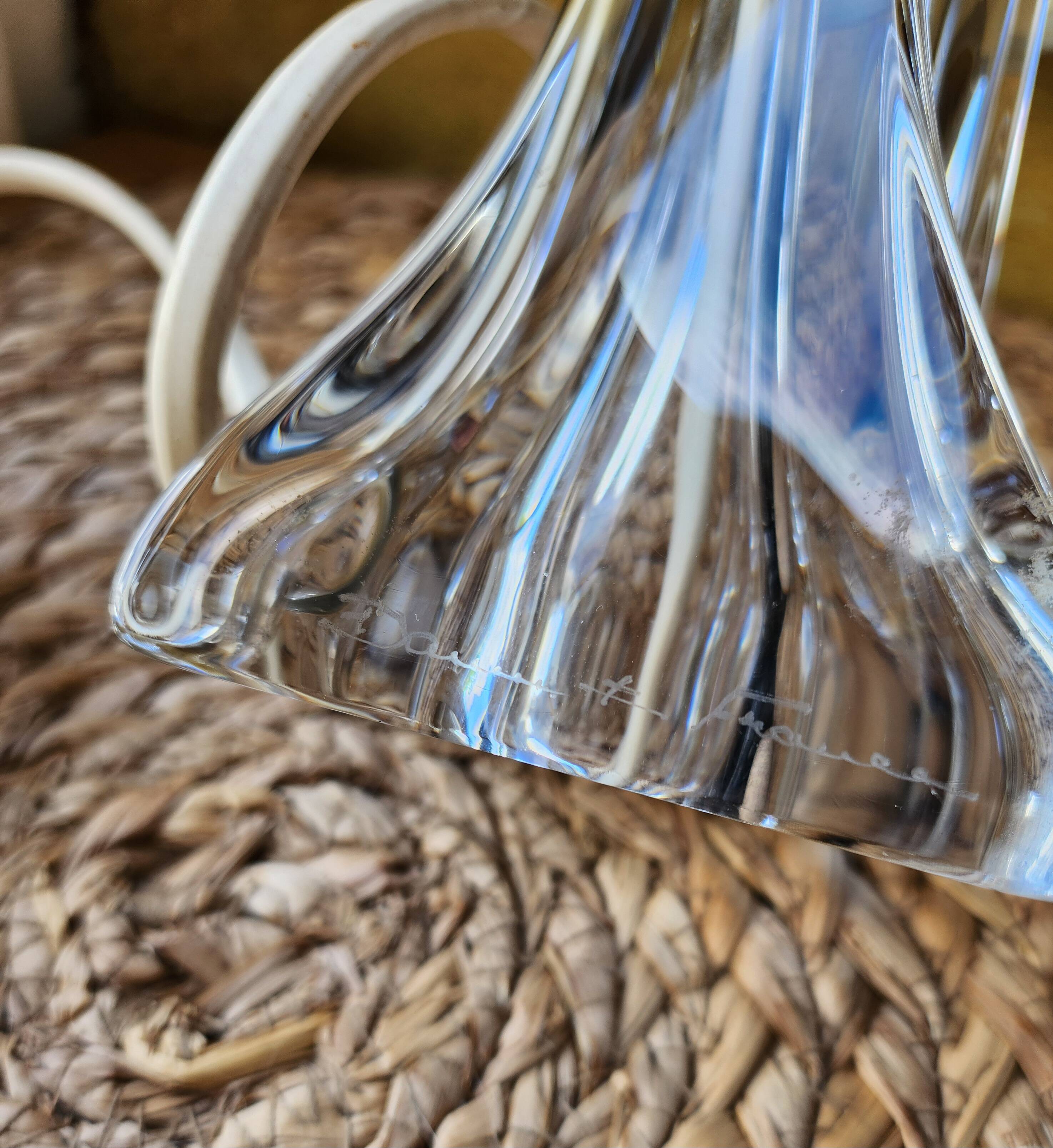 Pied de lampe cristal Daum France