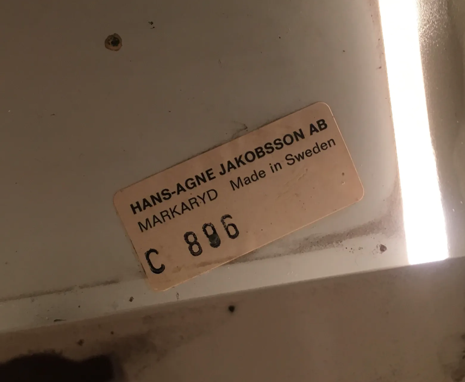 Pair of Scandinavian hanging lamps Hans Agne Jakobsson C896, Sweden 1960