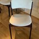 Pair of vintage Scandinavian chairs by Erik Buch model 49 in cream velvet.