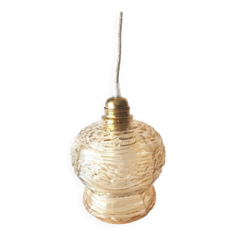 Vintage 60s portable lamp, linen cable.