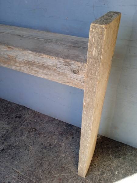 Brutalist console 148 cm old solid wood