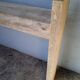 Console brutaliste 148 cm vieux bois massif
