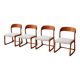 Suite de 4 chaises Baumann modèle traîneau – design moderniste français – a