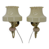 1970s Pair of Wall Lamps, Czechoslovakia